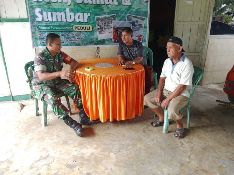 Babinsa Kodim 0301/Pbr Pererat Silaturahmi dengan Ketua RW dan Warga Binaan di Rumbai