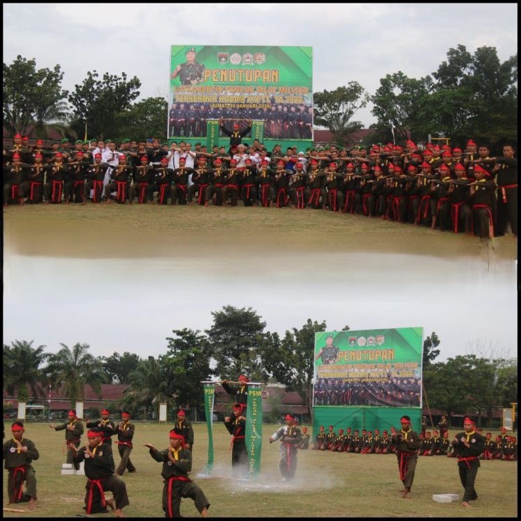Dandim 0301/Pbr Hadiri Penutupan Latkadertih Pencak Silat Militer Kodam XIX/TT dan Peresmian Padepokan PSM