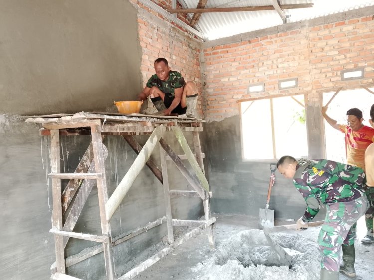 Satgas TMMD Ke-127 Kodim 0301/Pbr Genjot Pembangunan Rumah Warga