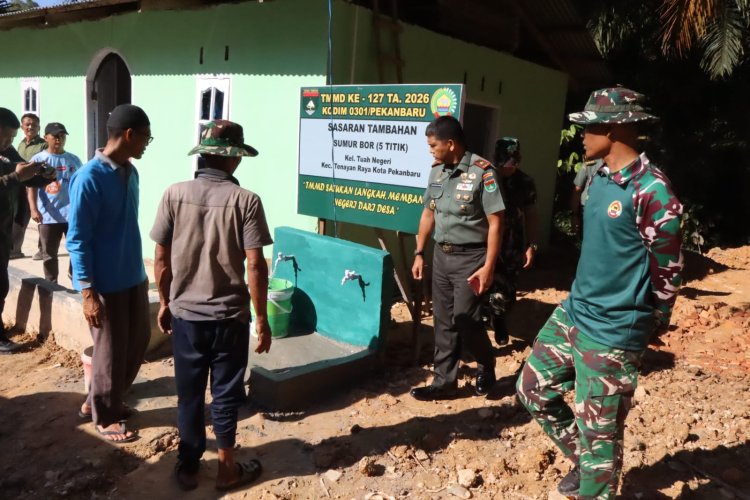 Danrem 031/Wira Bima Lakukan Peninjauan Langsung Program TMMD ke-127 Kodim 0301/Pekanbaru