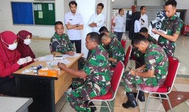 TNI AL Ranai berpatisipasi Mendonorkan Darah guna mencegah kekurangan darah di kabupaten Natuna