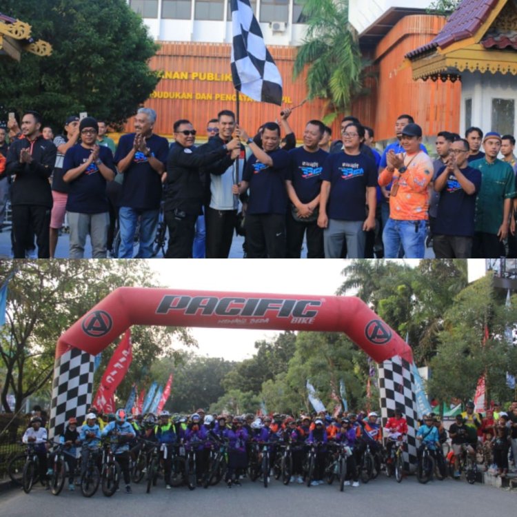 Dandim 0301/Pbr Bersama Forkopimda Lepas Peserta Riau Pos Fun Bike