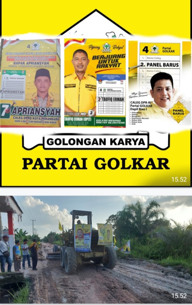 Masyarakat Berterima Kasih Atas Aksi Nyata Kolaborasi Tiga Caleg Golkar.