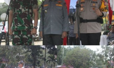 Dandim 0301/Pbr Hadiri Apel Gelar Pasukan Satgas Linmas, Bhabinkamtibmas dan Babinsa Seluruh Kota Pekanbaru