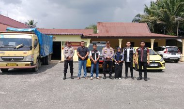 Kawal Surat Suara Hingga ke KPU, Bentuk Komitmen Polsek Siak Hulu Sukseskan Pemilu