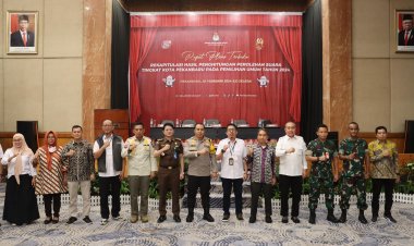 Pasiops Kodim 0301 Pbr Hadiri Rapat Pleno Rekapitulasi Perhitungan Suara Tingkat Kota Pekanbaru 