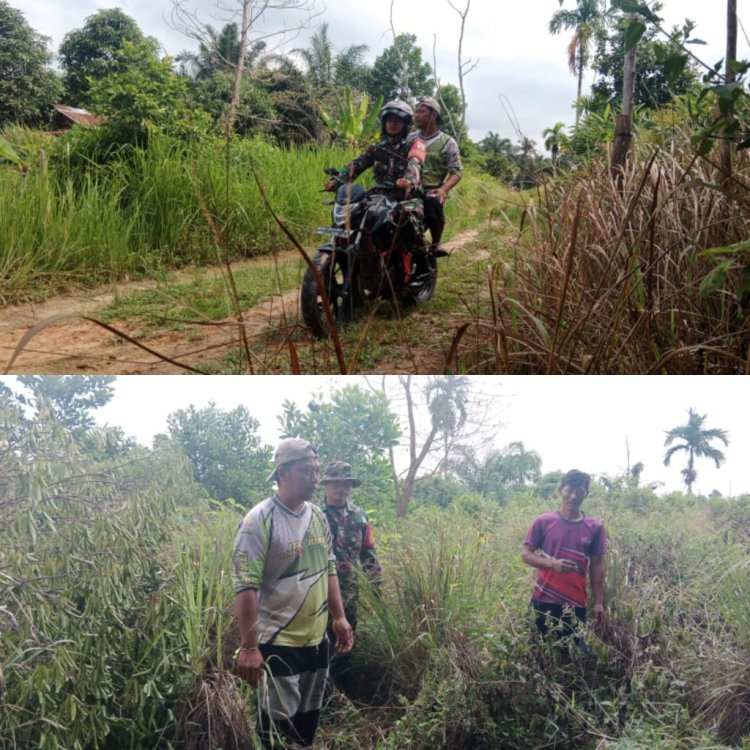 Babinsa Kodim 0301/Pbr Himbau Masyarakat Agar Antisipasi Karlahut