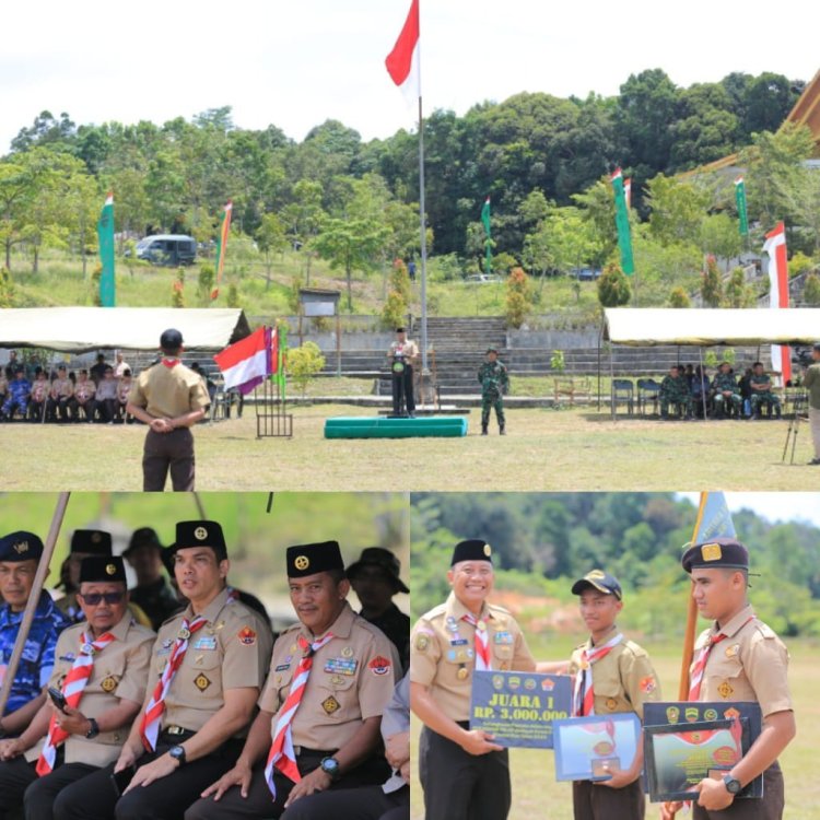 Dandim 0301/Pbr Hadiri Upacara Penutupan Perkemahan Persami Saka Wira Kartika Korem 031/WB.