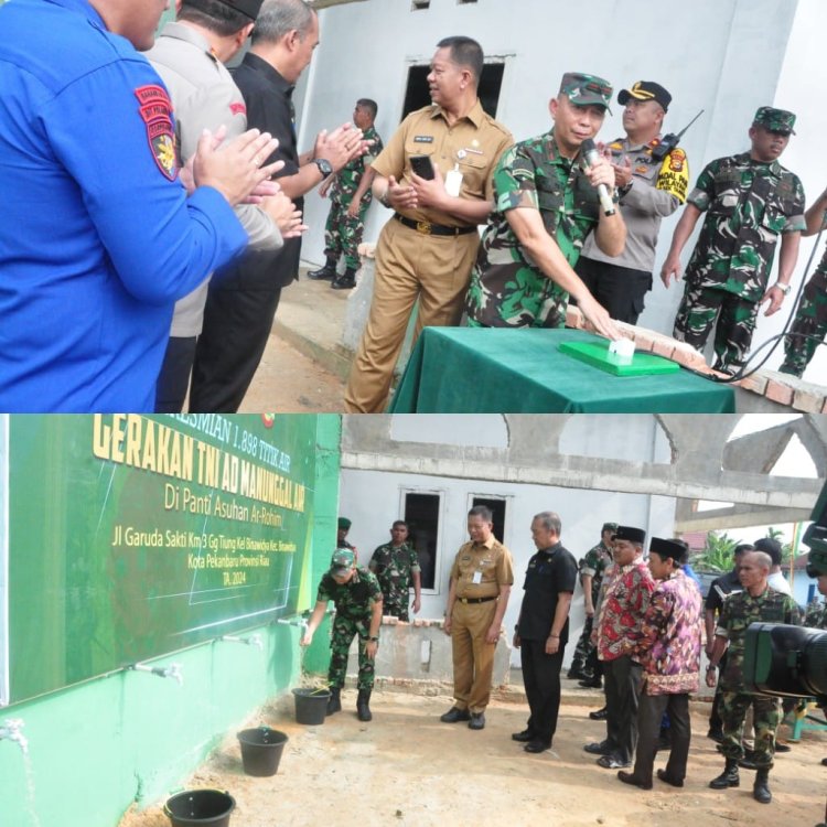 Dandim 0301/Pbr Hadiri Launching Program "Manunggal Air " Korem 031/WB Sebagai Bentuk Hadir Negara Bagi Masyarakat