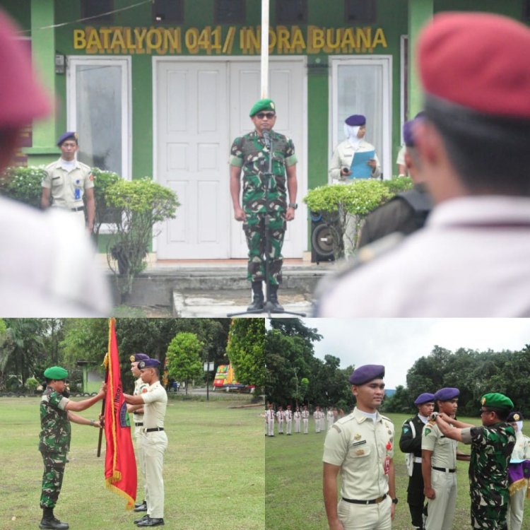 Kasdim 0301/Pbr Pimpin Sertijab Komandan Resiman Mahasiswa Batalyon 041/Indra Buana Universitas Riau