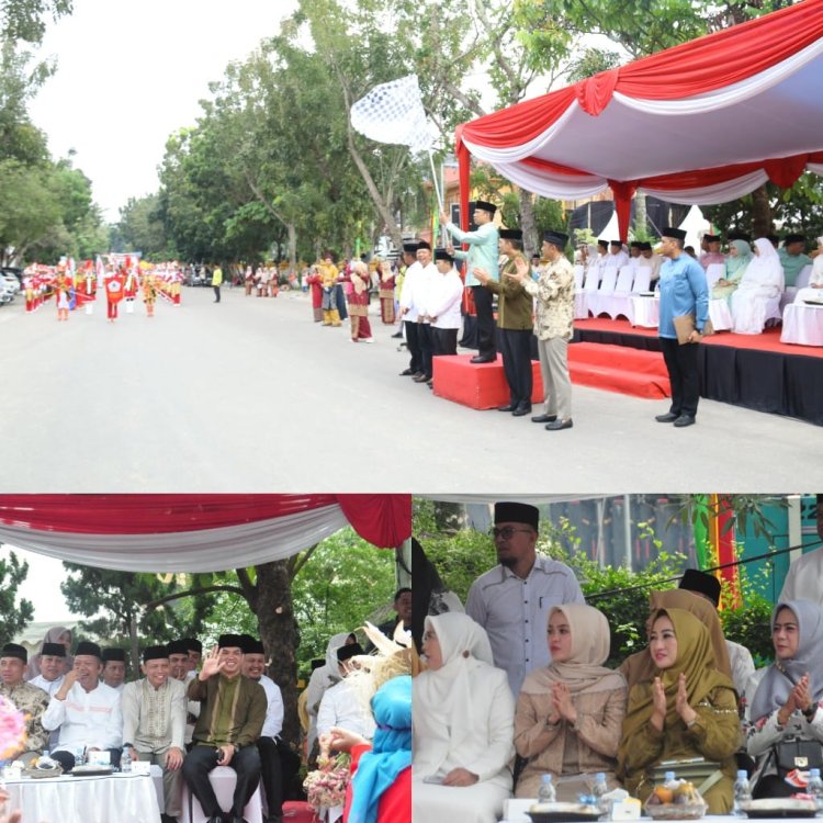 Dandim 0301/Pbr Hadiri Pawai Ta'aruf MTQ ke 56 kota Pekanbaru