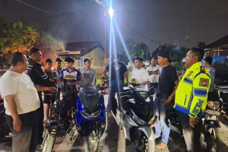 Belasan Sepeda Motor Terindikasi Balap Liar Diamankan Polisi Pekanbaru