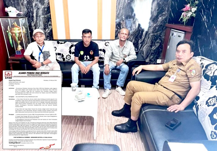 Aliansi Pemuda Riau Bersatu Bersama Kadispora Kota Pekanbaru Hazli Fendriyanto Sepakat Dana Hibah KONI 2024 di Bekukan