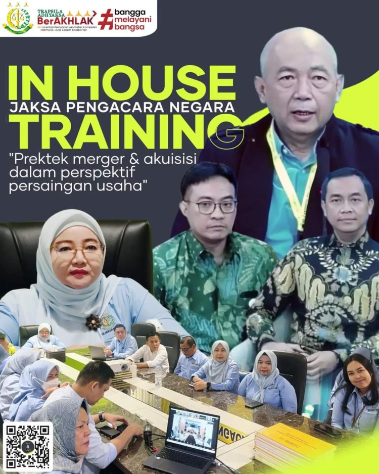 Asdatun Kejati Riau mengikuti kegiatan In House Training : " Praktik Merger & Akuisisi Dalam Perspektif Persaingan Usaha" Secara Virtual