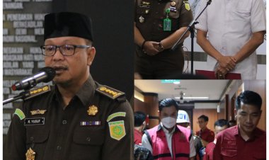 Tim Penyidik Menahan Tersangka HM  Selaku Perwakilan PT RBT  dalam Perkara Komoditas Timah