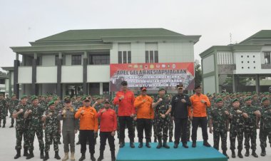Dandim 0301/Pbr Hadiri Apel Gelar Kesiapsiagaan Penanggulangan Bencana Karhutla