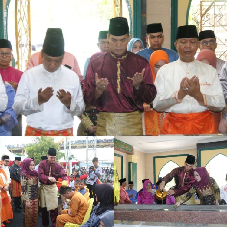 Dandim 0301/Pbr Didampingi Ketua Persit Hadiri Ziarah Makam Marhum Pekan dan Petang Belimau