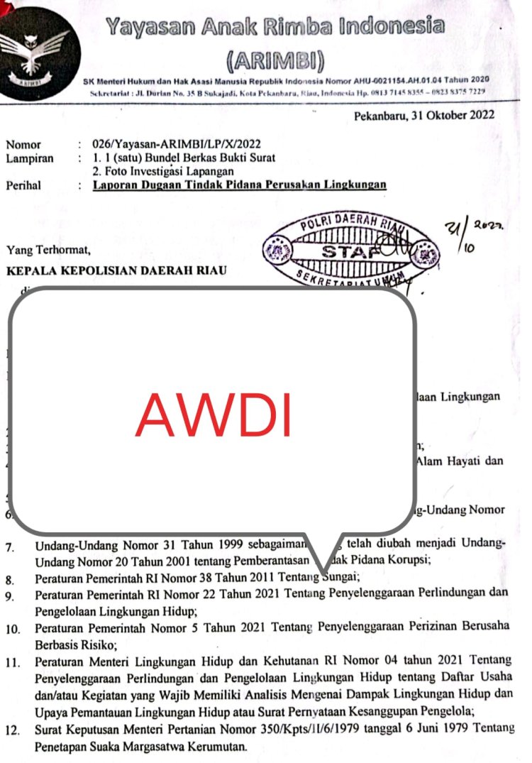 Arimbi Minta Polda Riau Profesional Dalam Tangani Laporan Bupati Pelalawan