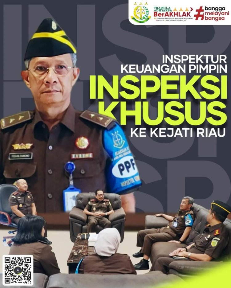 KUNJUNGAN KERJA INSPEKTUR KEUANGAN PADA JAMWAS KEJAKSAAN AGUNG RI DALAM RANGKA INSPEKSI KHUSUS