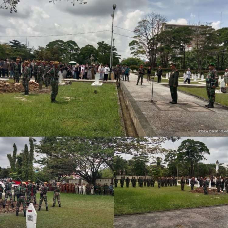 Kodim 0301/Pbr Melaksanakan Upacara Pemakaman Secara Militer Veteran Kemerdekaan RI