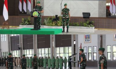 Wakili Dandim, Kasdim 0301 Pekanbaru Hadiri Acara Laporan Korps Kenaikan Pangkat Perwira Korem 031/WB