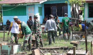 Kodim 0301/Pbr fokus Pengerjaan Fisik Pada Pra TMMD ke 120 Hari ke -7