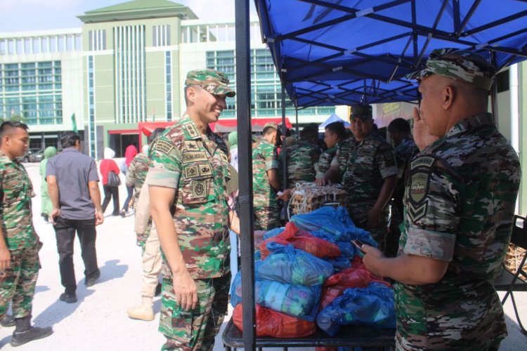 Menyambut Hari Raya Idul Fitri 1445 H, Kodim 0301/Pbr Gelar Bazar Murah