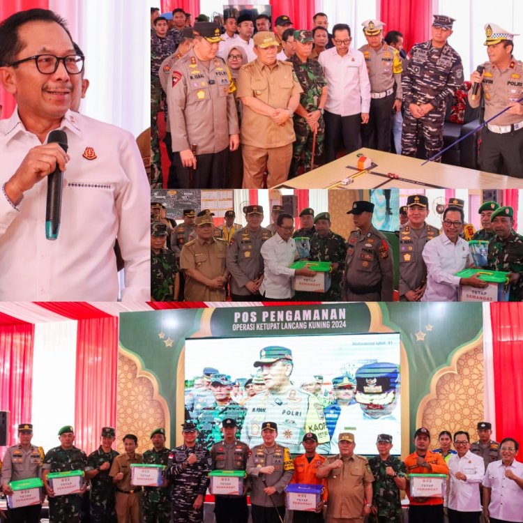 KAJATI RIAU BERSAMA FKPD MELAKUKAN PENINJAUAN POS MUDIK LEBARAN TAHUN 2024