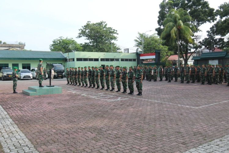 Pasiren Wakili Dandim Laksanakan Apel Pengecekan Pasukan Cuti Gelombang Pertama