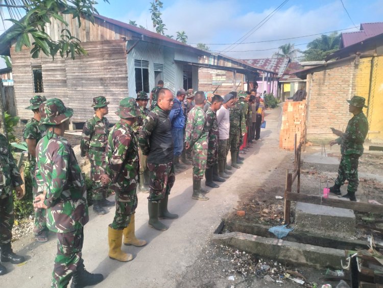 Sebelum Bekerja, Apel Pagi Penyemangat Satgas dan Warga di Pra TMMD
