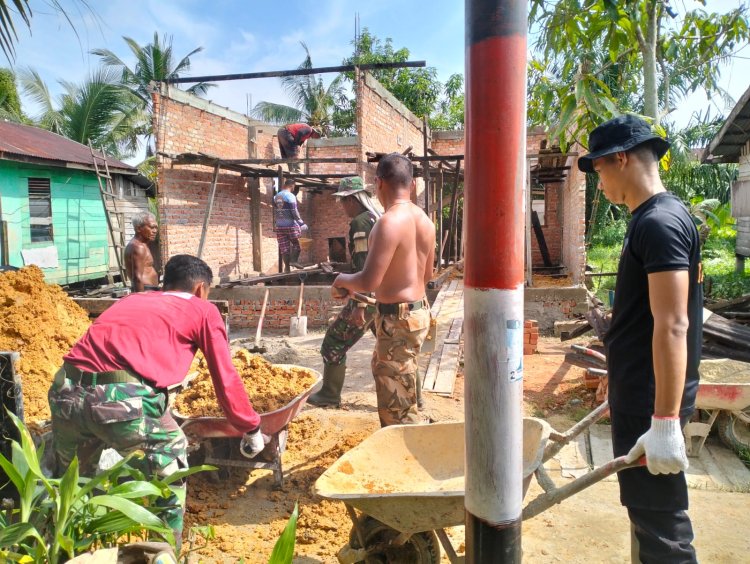 Kekompakan Satgas TNI Polri Terlihat di TMMD ke 120