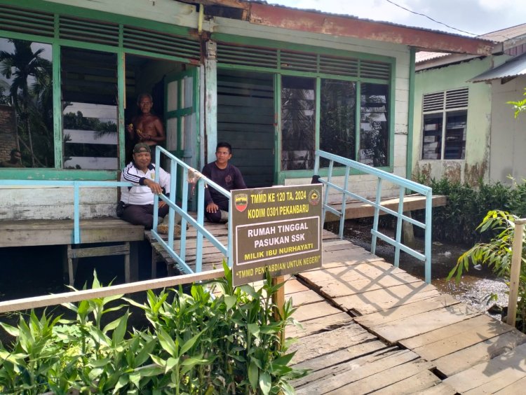Kebahagian Warga Meranti Pandak Rumah Ditempati Satgas TMMD