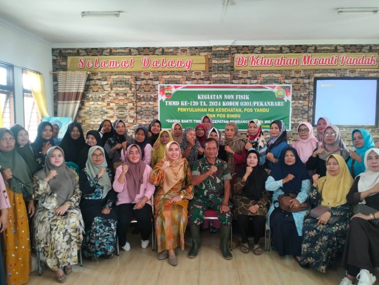 Penyuluhan KB Kes, Posyandu dan Posbindu Menjadi Sasaran Non Fisik TMMD ke-120 Kodim 0301/PBR