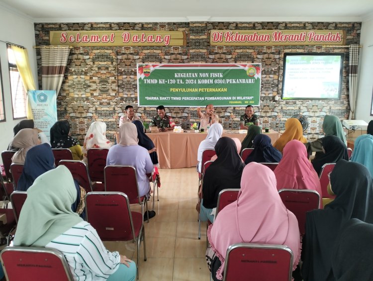 Satgas TMMD Kodim 0301/Bersama Dinas Berikan Penyuluhan Ternak Pada Masyarakat