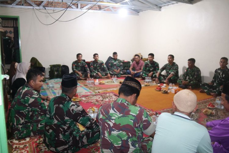 Satgas TMMD Ke-120 Kodim 0301/Pbr Laksanakan Doa Bersama Masyarakat