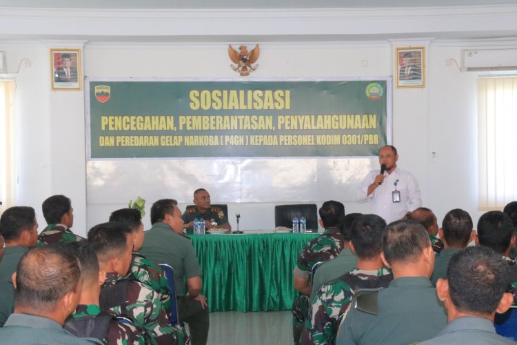 Kodim 0301/Pbr Berikan Penyuluhan P4GN Pada Personil Kodim