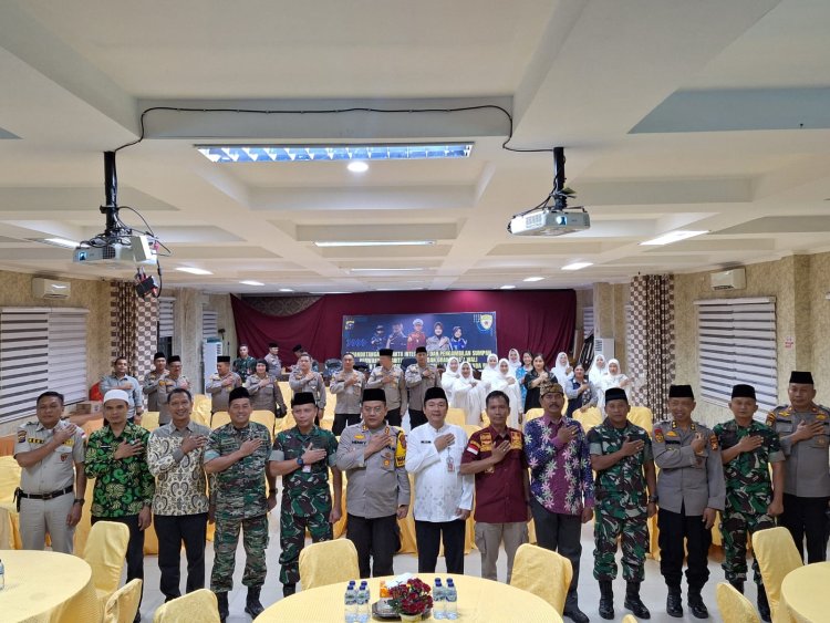 Wakili Dandim, Danramil 03/Senapelan Hadiri Doa Lintas Agama Hari Jadi Ke 78 Bhayangkara