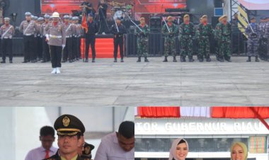 Dandim 0301 Pekanbaru Hadiri Upacara Peringatan HUT Bhayangkara ke 78 Tahun 2024