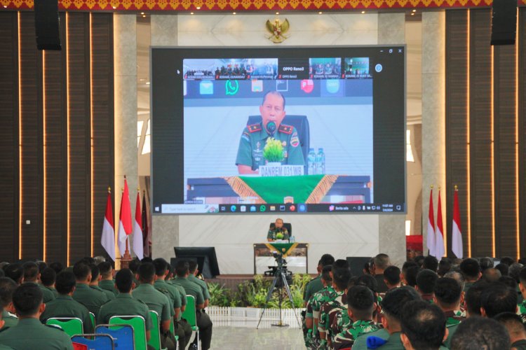 Kodim 0301 PBR Ikuti Arahan Jam Komandan dari Danrem 031 WB
