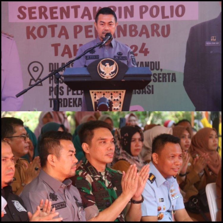 Dandim 0301/Pbr Hadiri Pencanangan PIN Nasional Tingkat Kota Pekanbaru Tahun 2024
