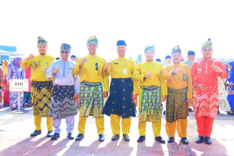 Dandim 0301/Pbr Diwakili Kasdim Hadiri Upacara HUT Riau Ke-67