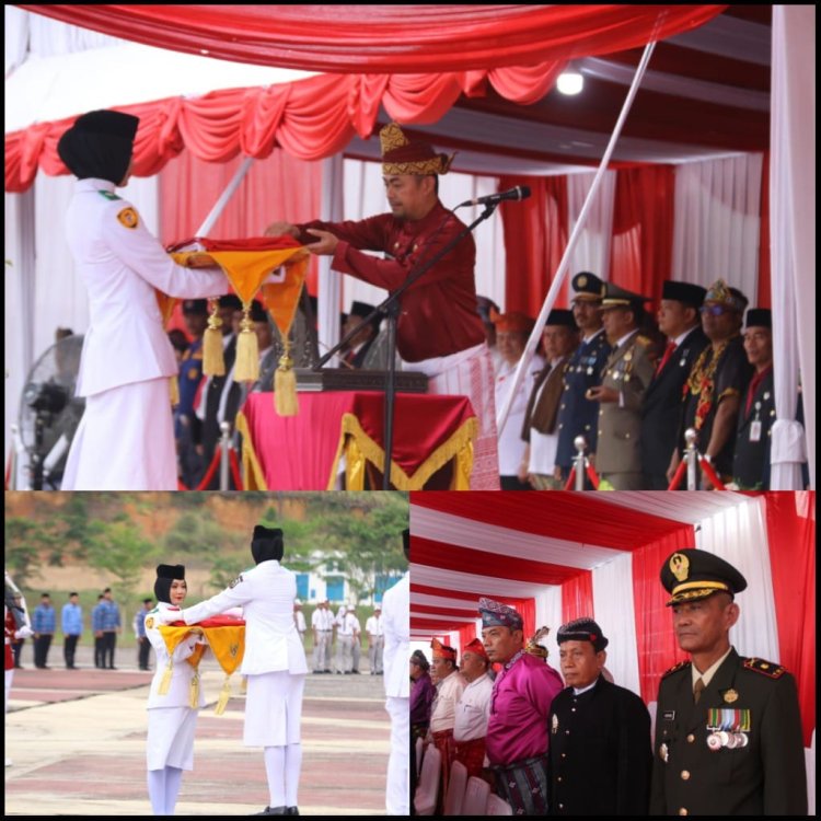 Wakili Dandim, Pasiops Kodim 0301/Pbr Hadiri Upacara Penurunan Bendera di Pemko Pekanbaru
