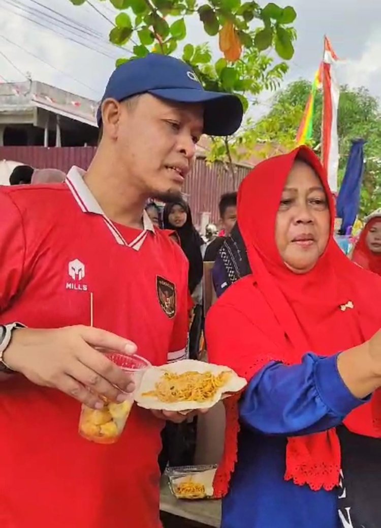 Agung Nugroho Berbaur Bersama Warga Dalam Memeriahkan HUT RI di Kelurahan Tangkerang Barat