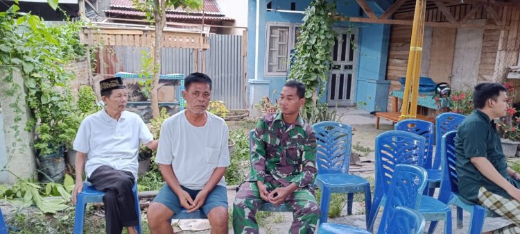 Tunjukan Sikap Empati Pada Warga Binaan,Babinsa Kodim 0301/Pbr Melayat Kerumah Duka