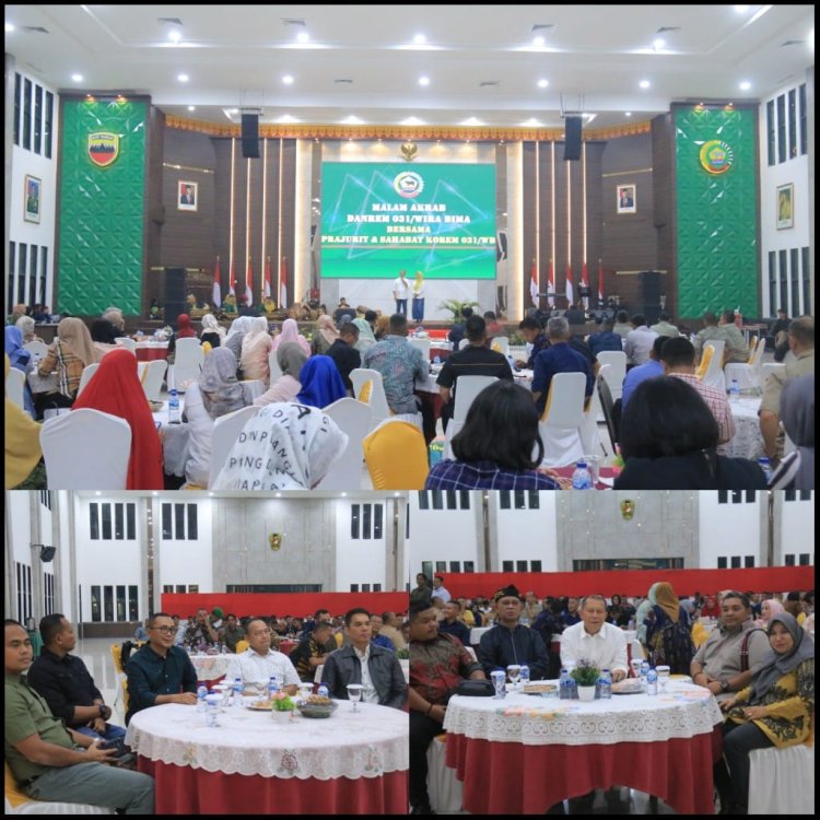 Dandim 0301/Pbr Hadiri Malam Keakraban Danrem 031/WB Bersama Prajurit