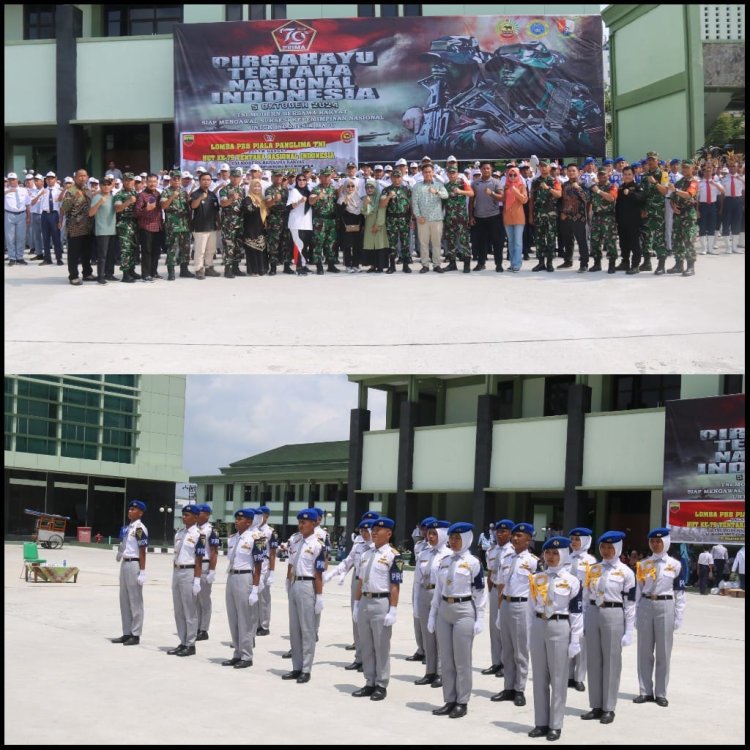 Lomba PBB Tingkat SMP dan SMA Resmi Dibuka Kasdim 0301/Pbr
