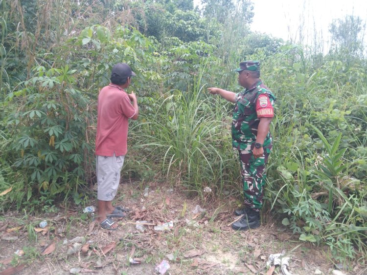 Patroli dan Komsos Giat Rutin Babinsa Kodim 0301/Pbr Cegah karhutla