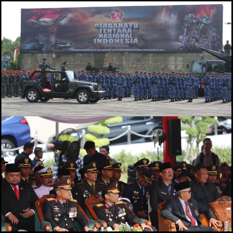 Dihadiri Dandim,HUT TNI Ke -79 di Riau di Warnai Parade dan Defile
