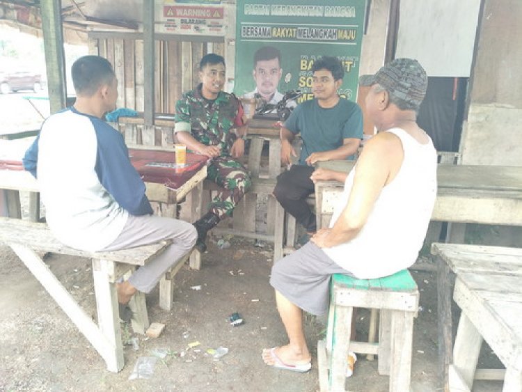 Babinsa Kodim 0301/Pbr Edukasi Hidup sehat Warga Binaan Melalui Komsos