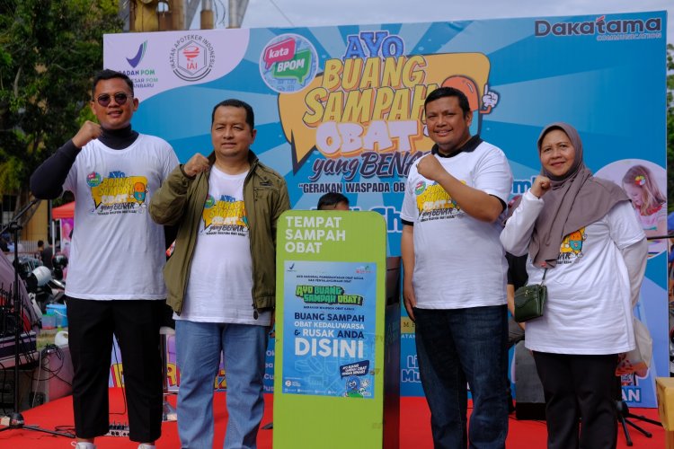 BPOM Pekanbaru Bersama IAI Berikan Edukasi Masyarakat Cara Buang Sampah Obat Yang Benar